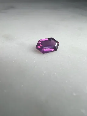 1.24 CARAT HEXAGON CUT NATURAL PURPLE SAPPHIRE LOOSE GEMSTONE. 1.24 CT PURPLE BY MIKE NEKTA NYC