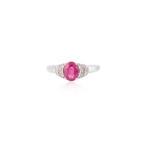 14K Gold Ruby Diamond Statement Ring