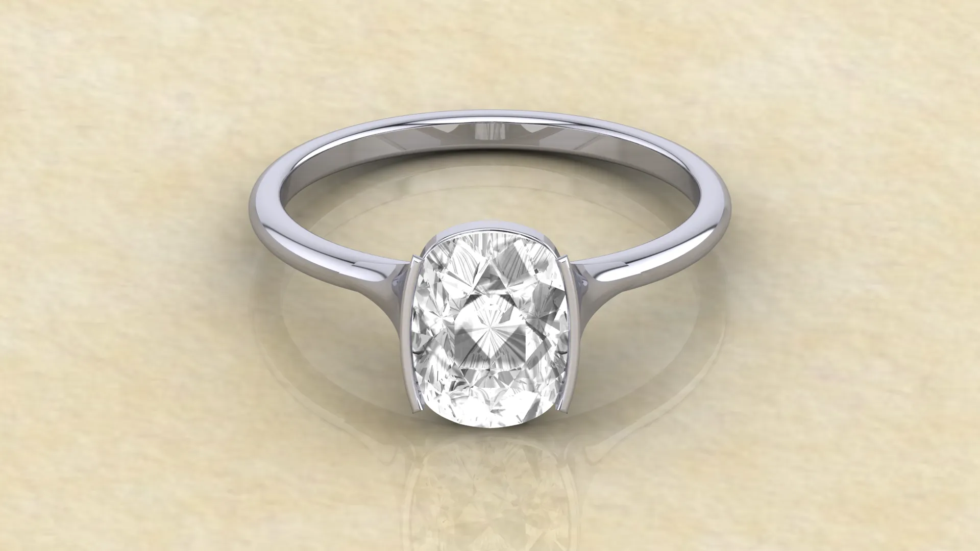 2.55CT Dainty Cushion Cut Engagement Ring