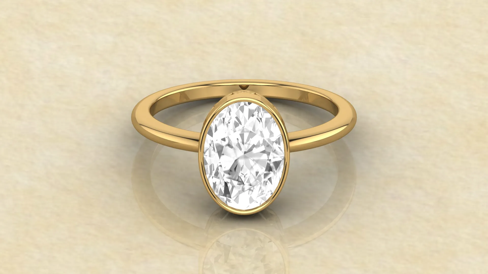 3.00 CT Oval Cut Moissanite Engagement Ring