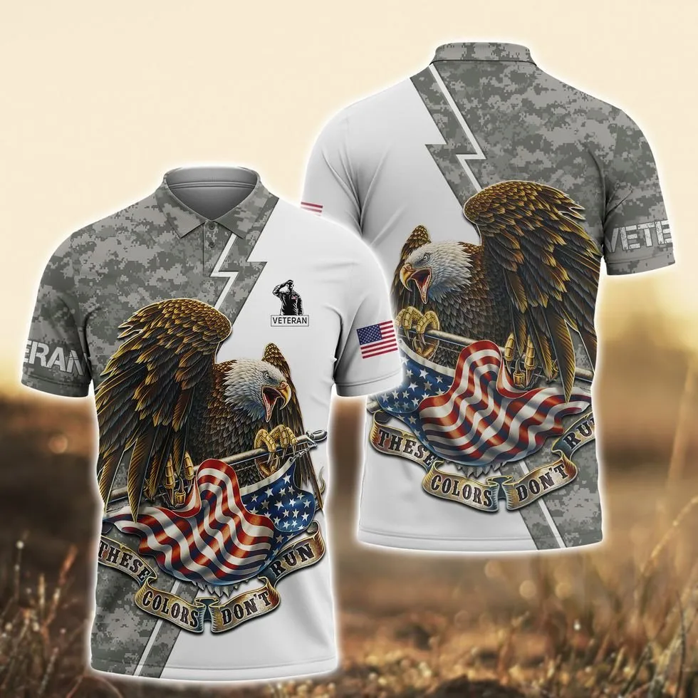 3D All Over Print Veteran Polo Shirt Men, Veteran Clothing, Winter Clothing For Veteran