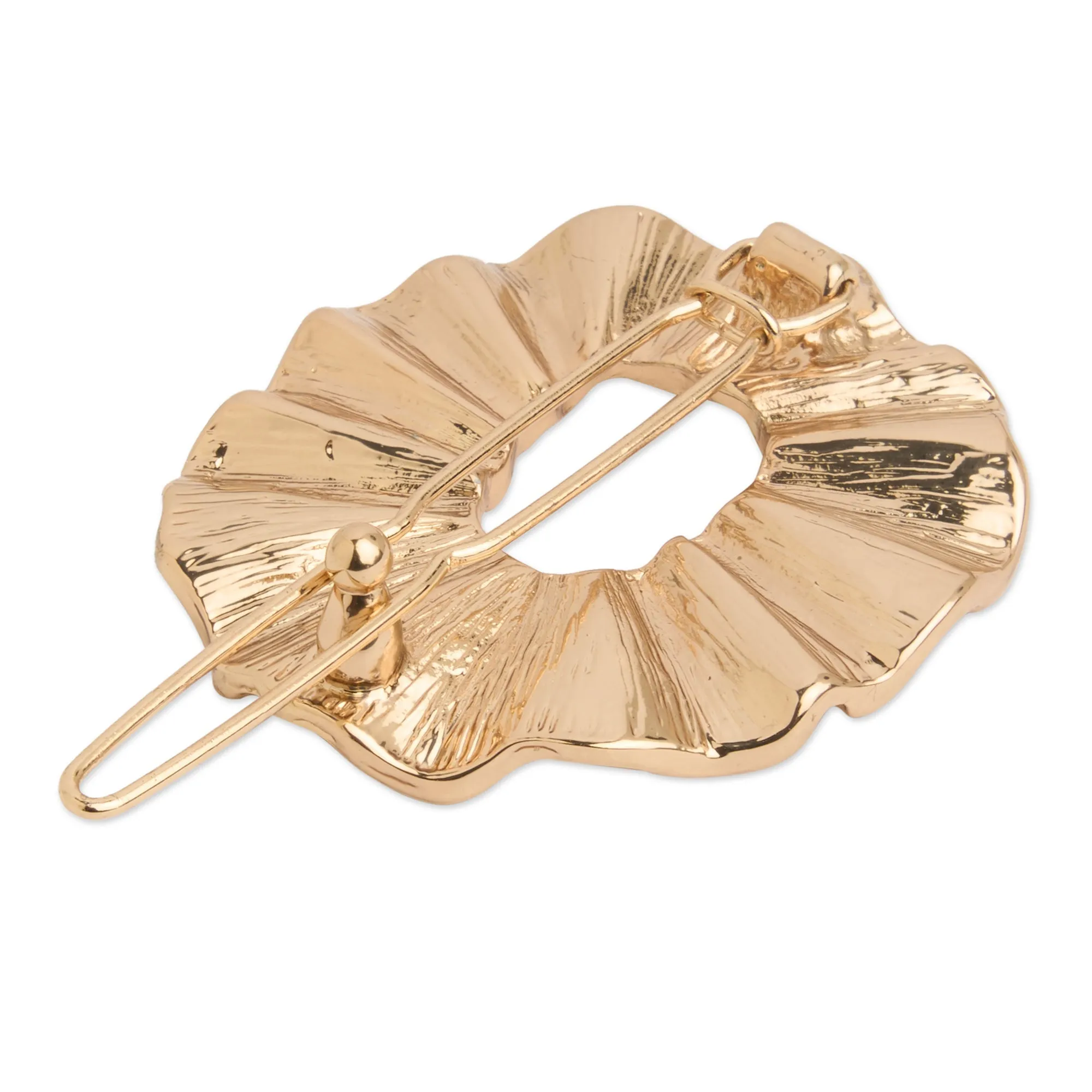 Accessorize London Gold Pleated Metal Hair Clip