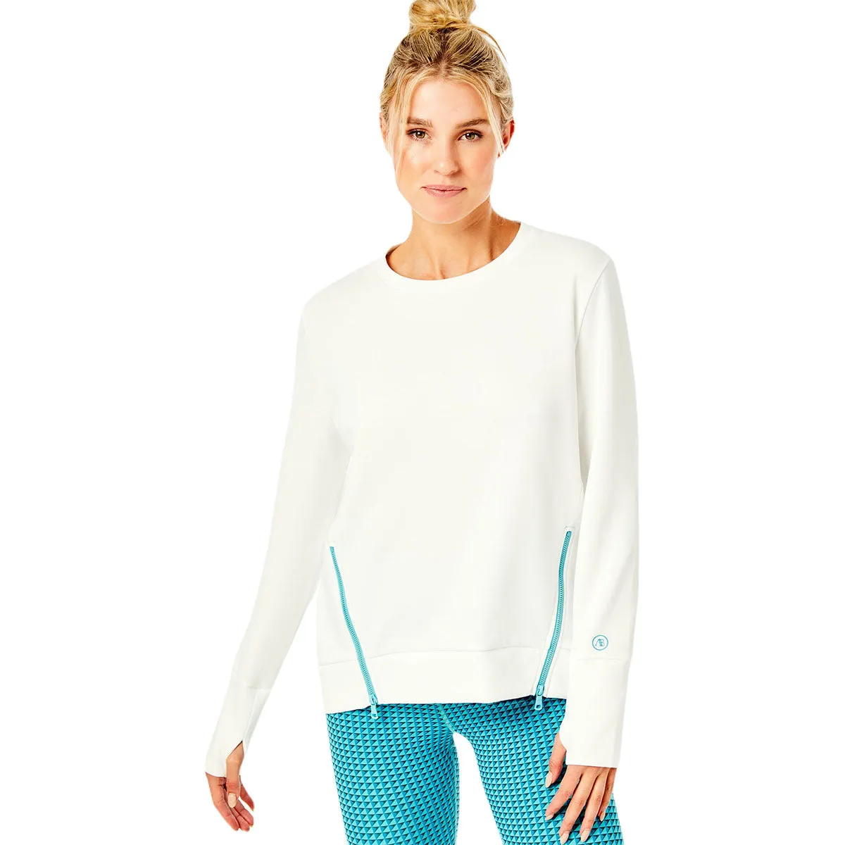 Addison Bay Women's White (Neon) The Everyday Crewneck