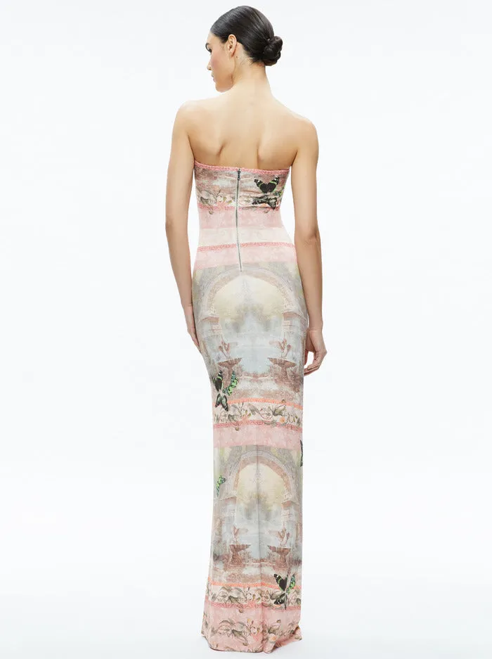 Alice   Olivia - Delora Strapless Maxi Dress - Versailles