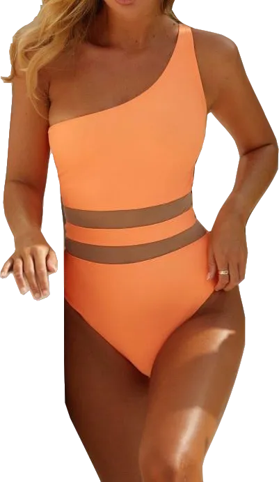 Always On Holiday Orange Tamara One Piece swimsuit  UK S