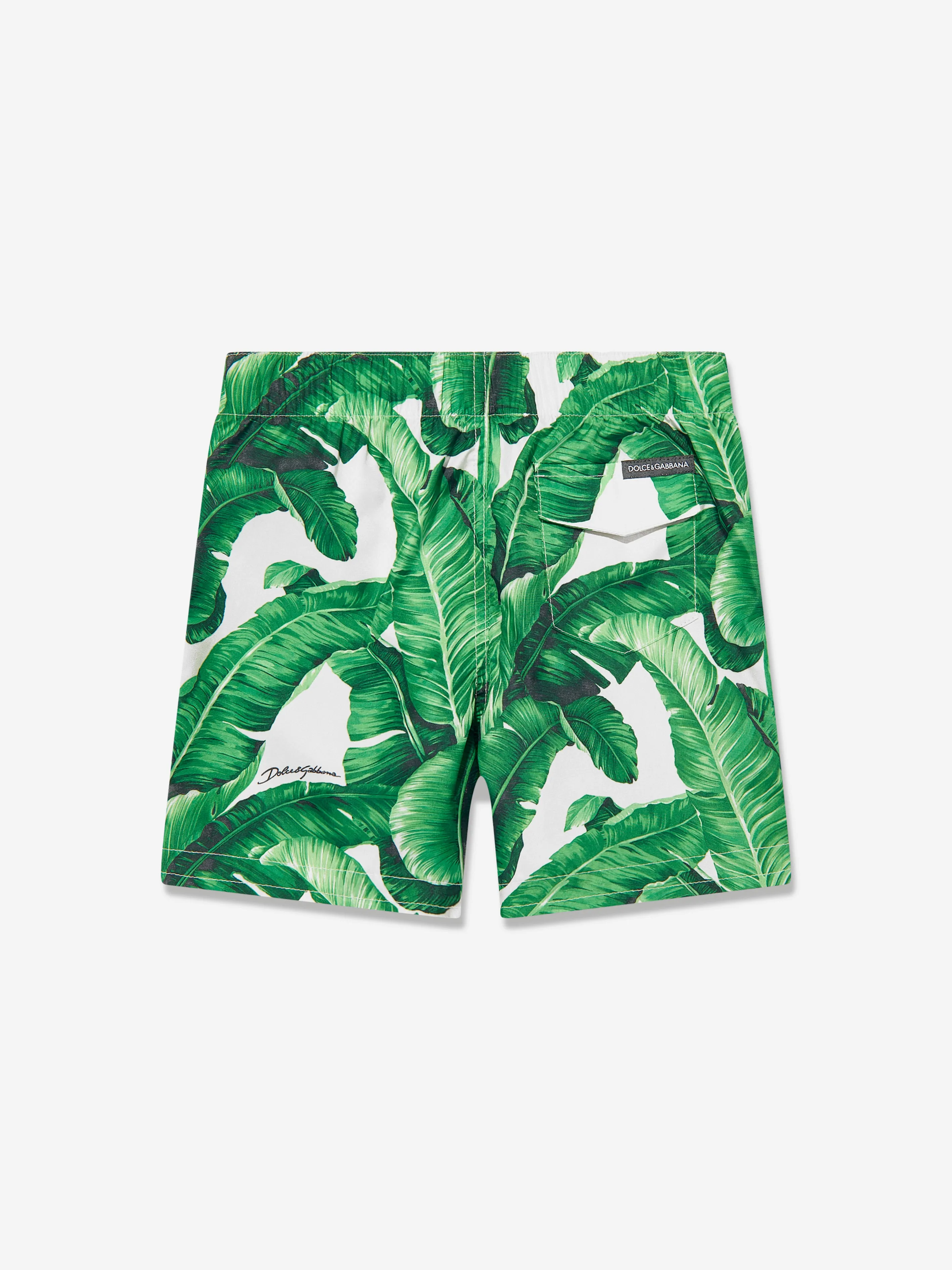 Baby Boys Banana Leaf Swim Shorts in Green