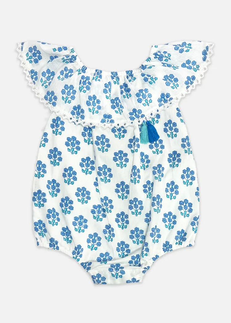 Baby Floral Romper Blueberry