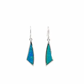 Baikalla? Sterling Silver Natural Lab-Made Opal Dangle Earrings