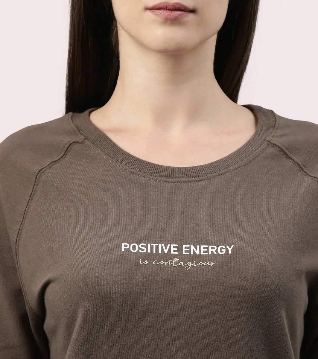 Basic Sweat | Long Sleeve Basic Pop Over Sweatshirt With Mindful Graphic