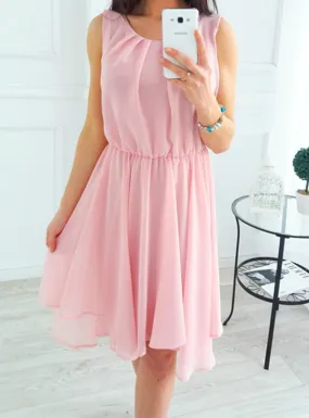 Beach Sundress Fashion O-Neck Sleeveless Pleated Party Dresses