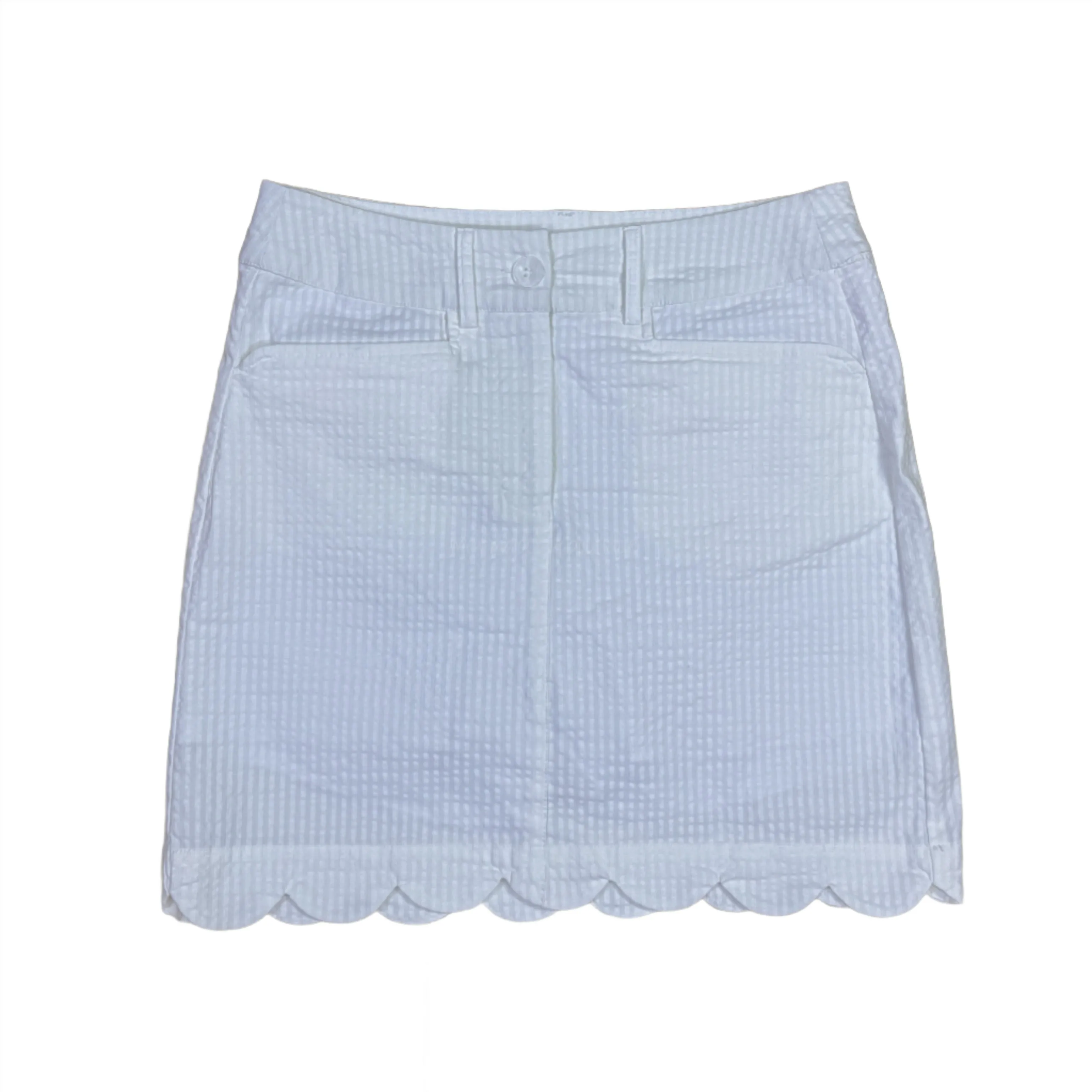 Beachtime Scallop Skort in White