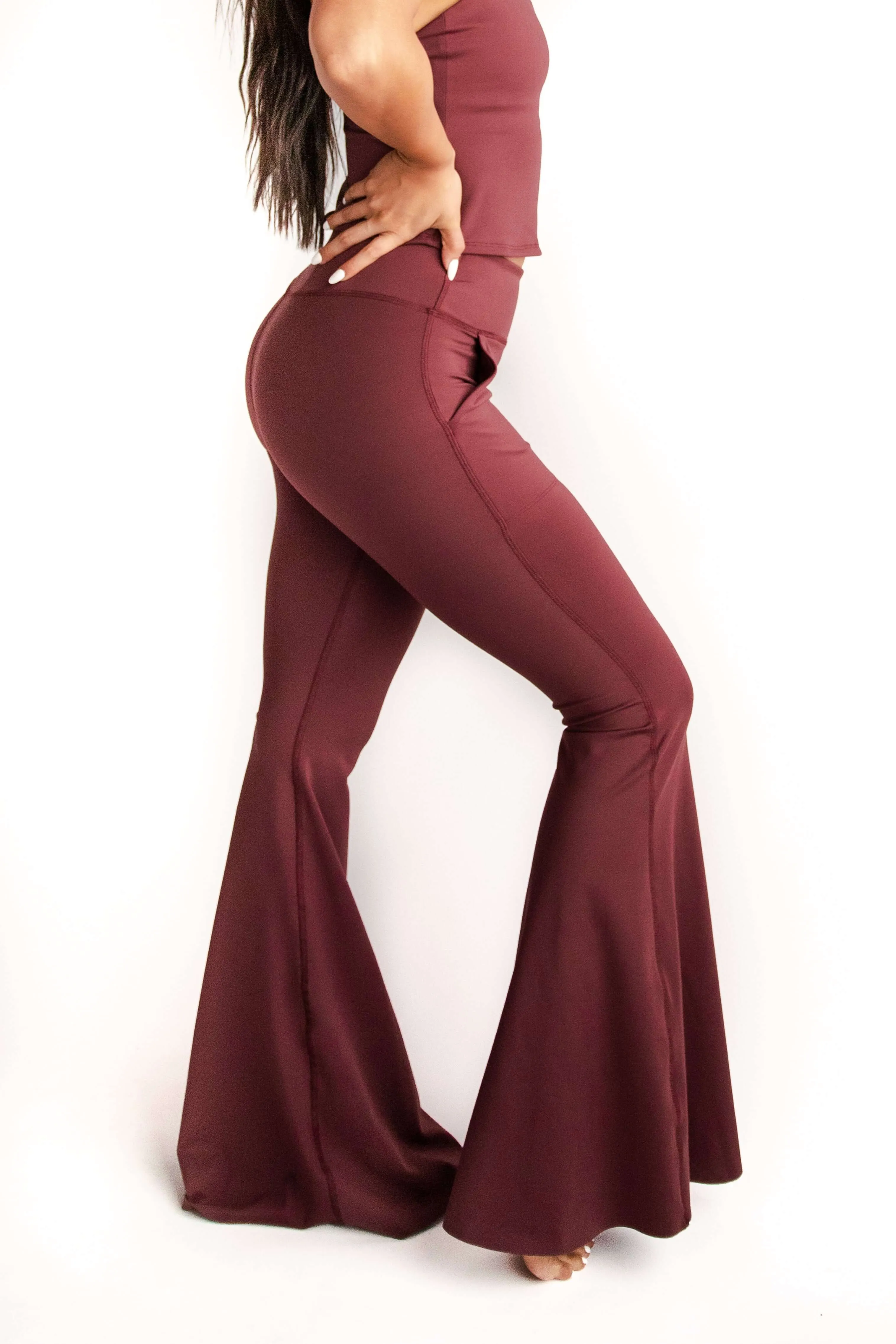 Bell Bottoms 2.0 in Maroon