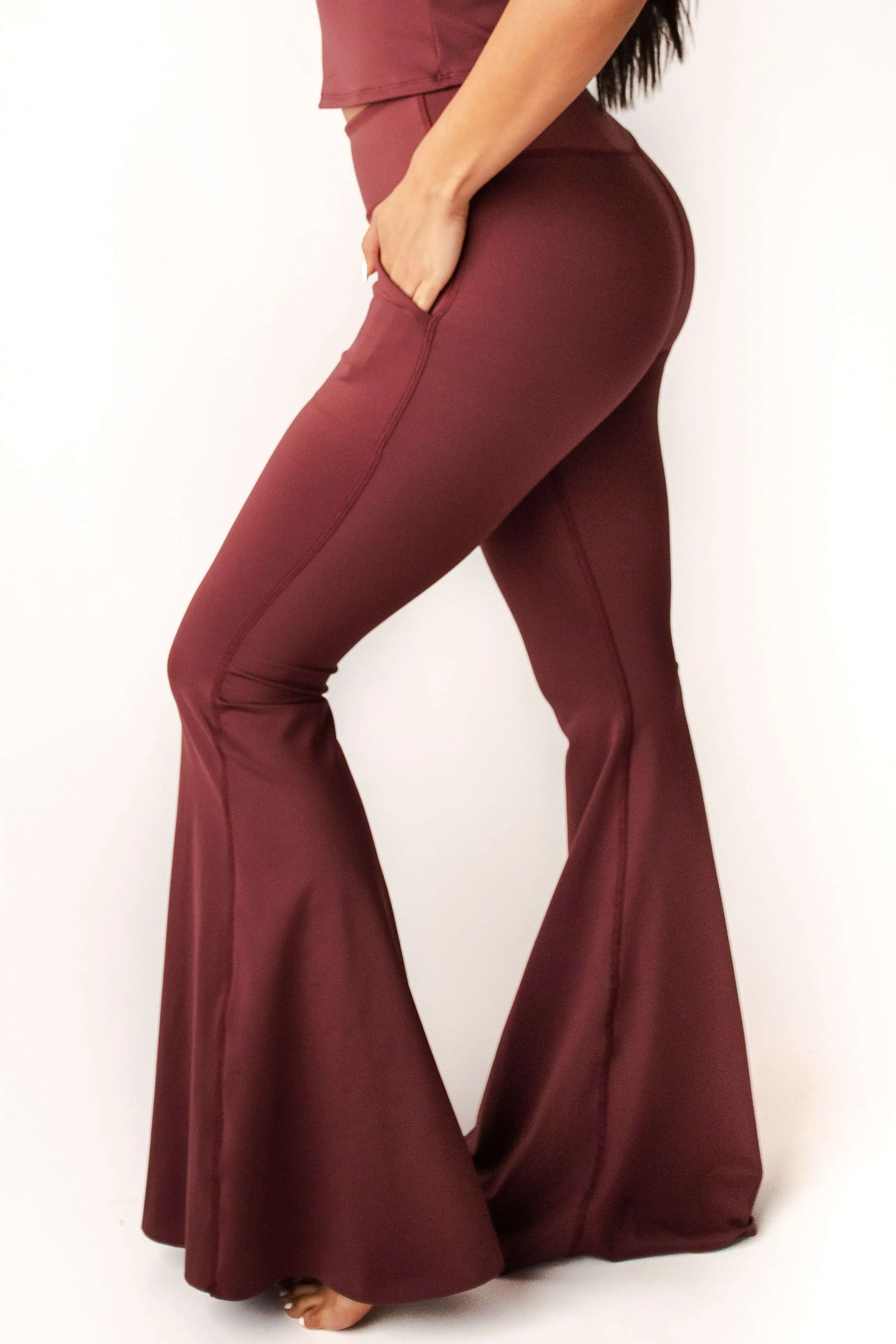 Bell Bottoms 2.0 in Maroon