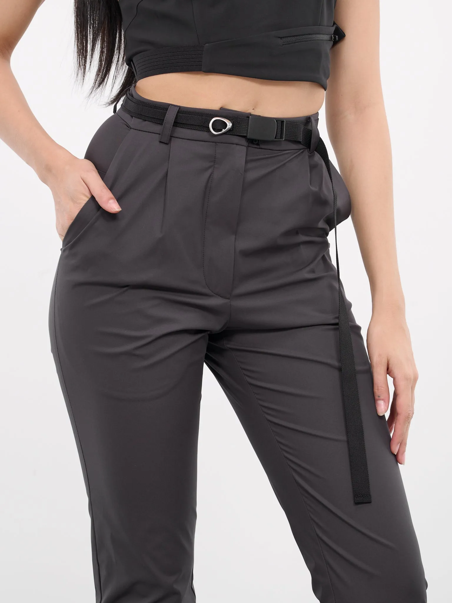 Belted Slim Pants (PT2DG-DARK-GREY)