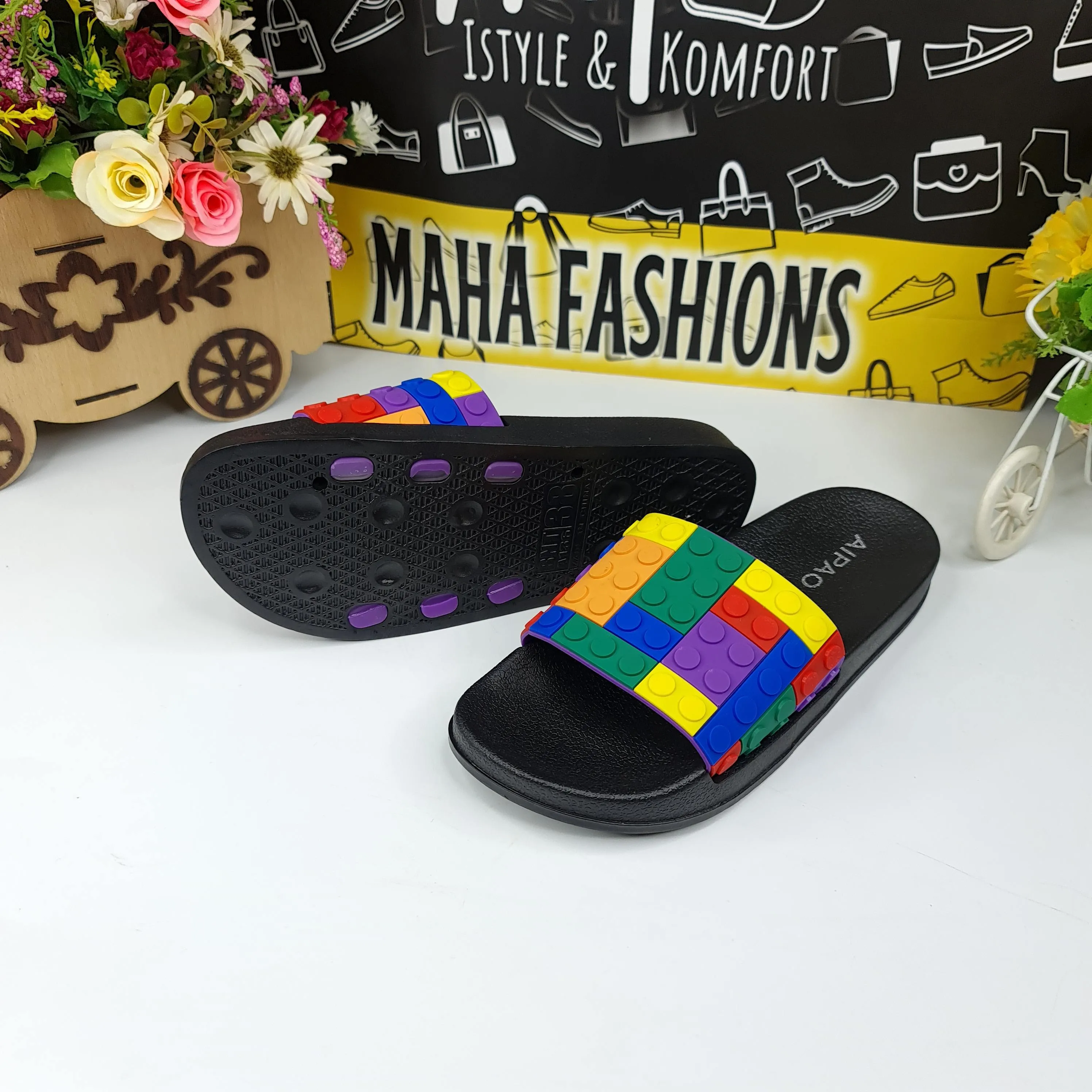 Black Multi Puzzle Slides