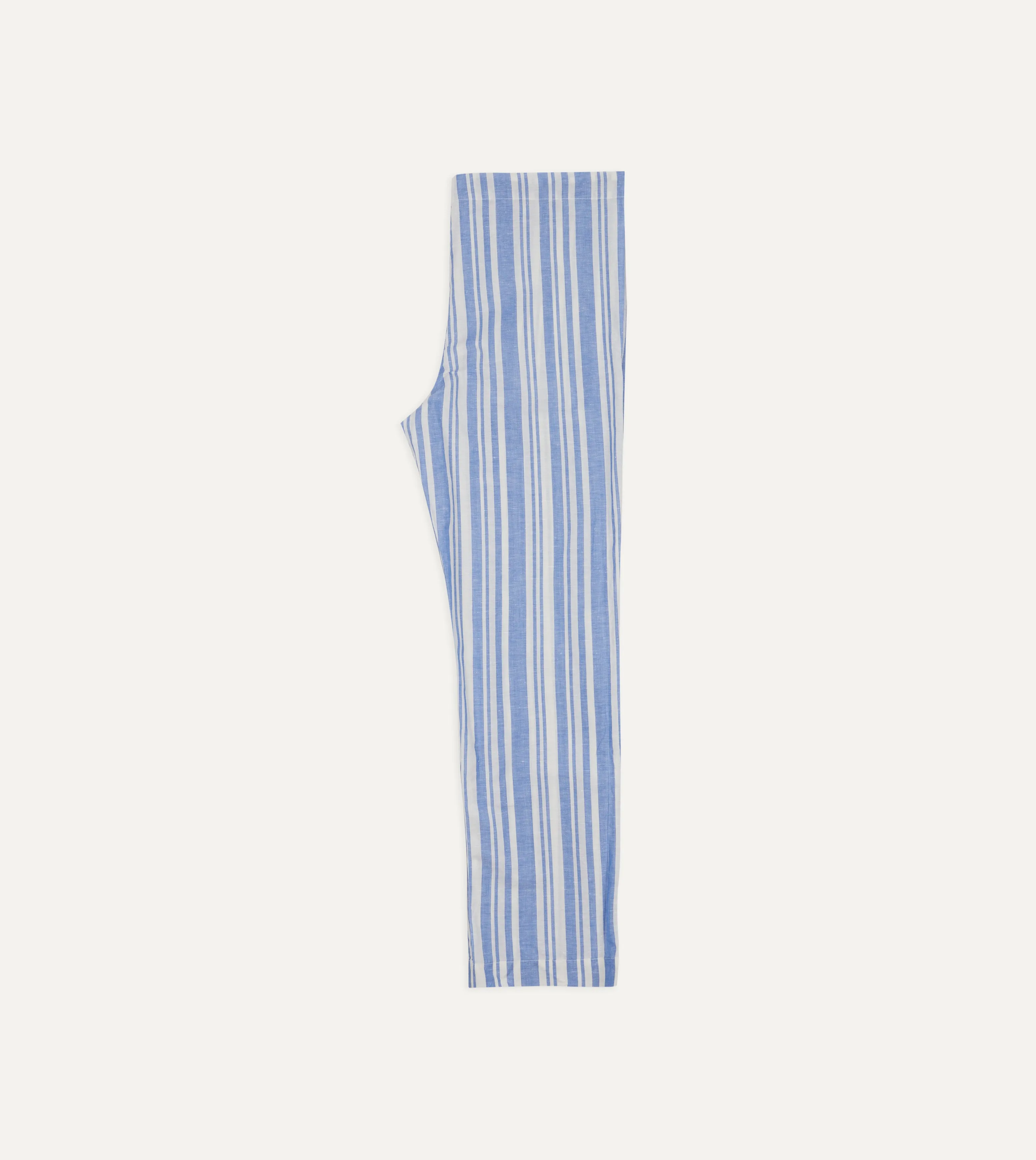 Blue and White Stripe Linen Pyjama Set