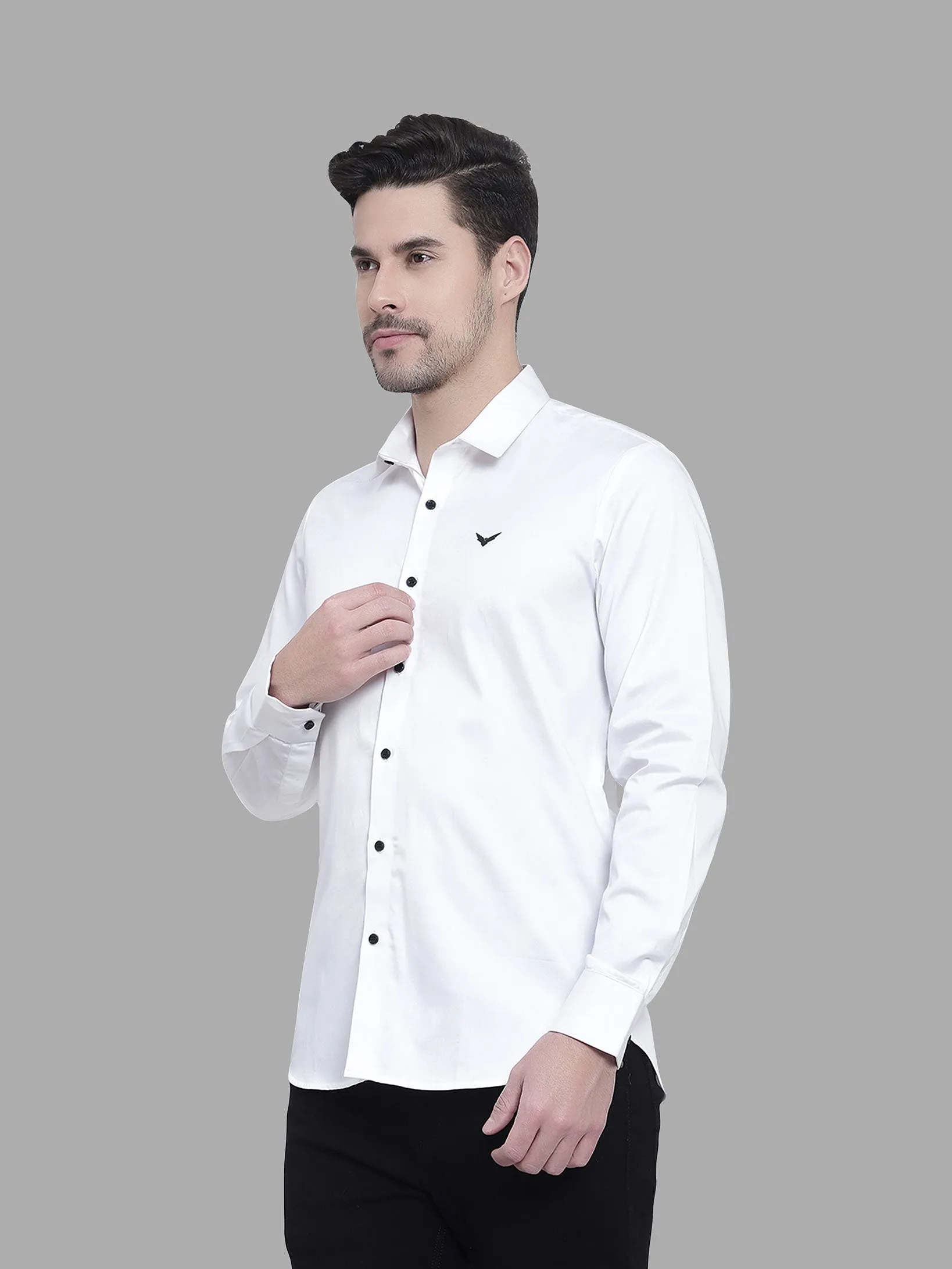 Bright White Designer Super Soft Solid Shirt