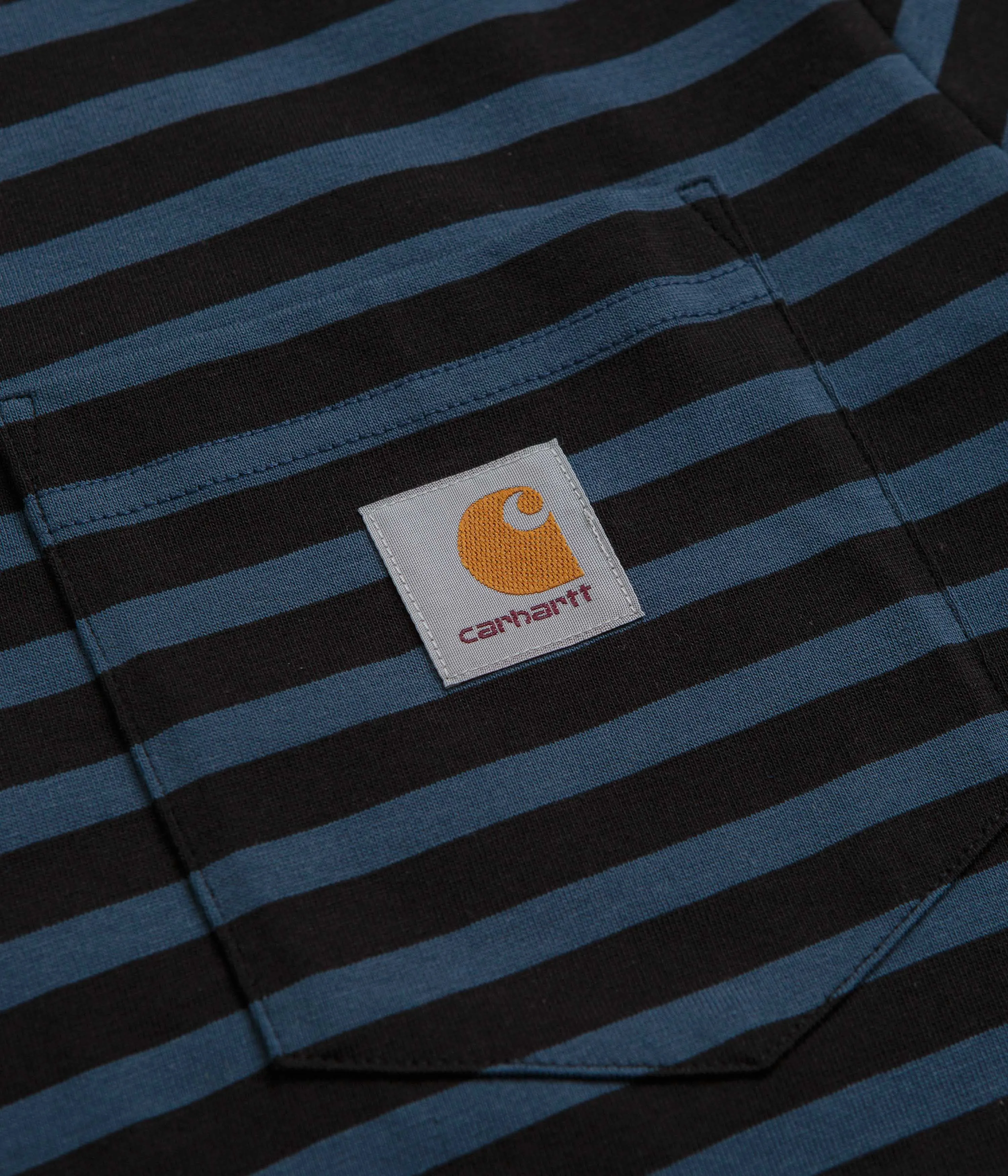 Carhartt Seidler Pocket T-Shirt - Seidler Stripe / Squid / Black