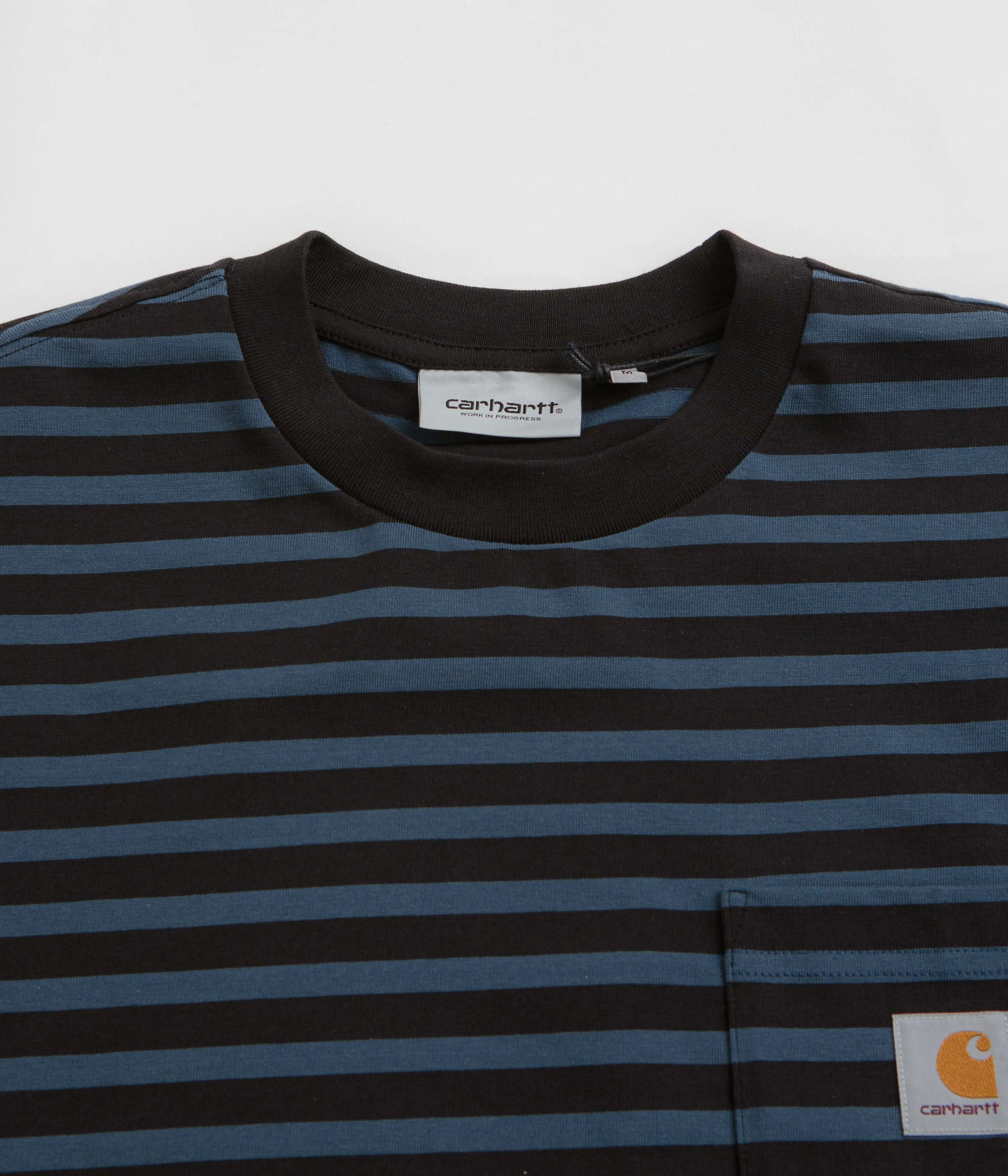 Carhartt Seidler Pocket T-Shirt - Seidler Stripe / Squid / Black