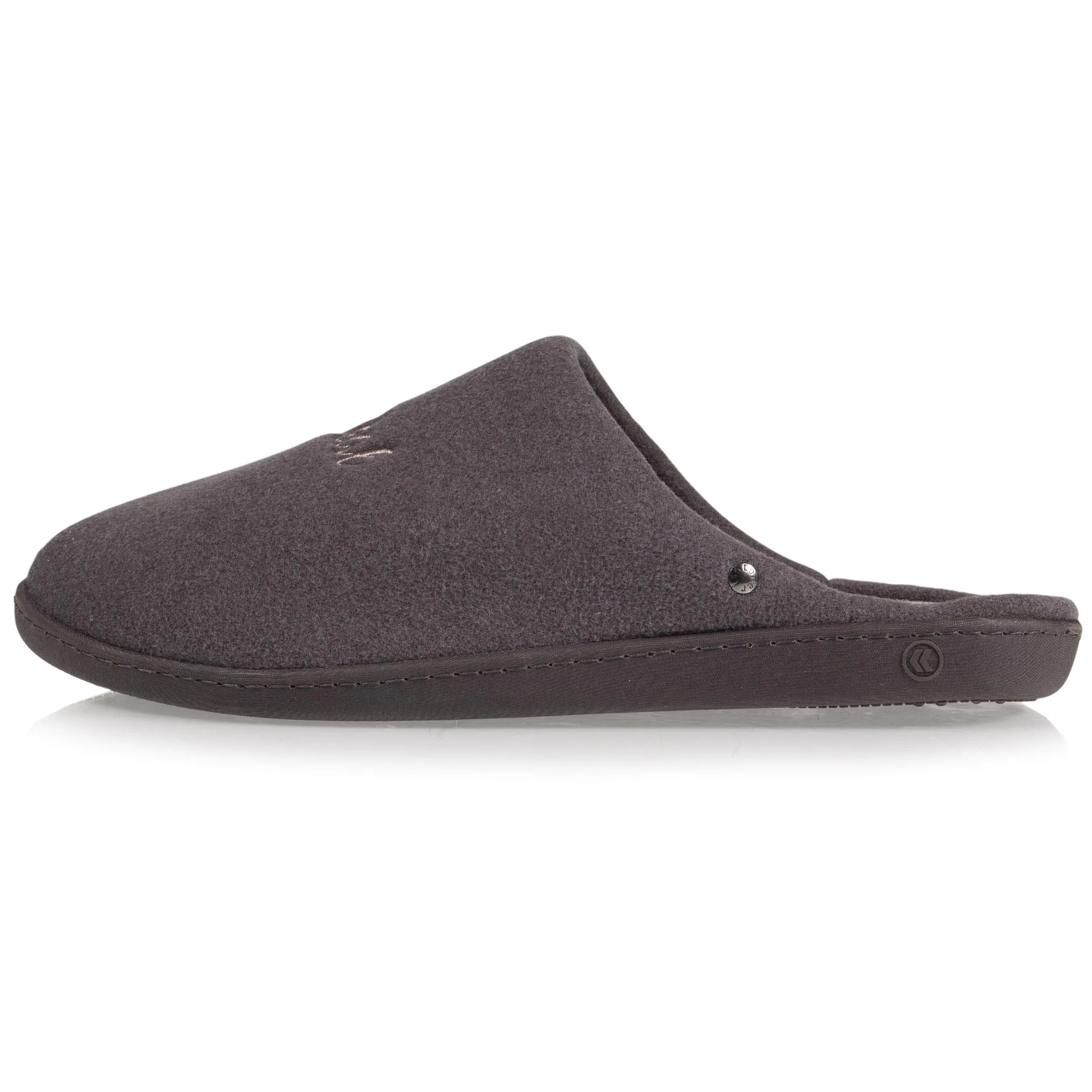 Chaussons mules Homme Gris Brodé