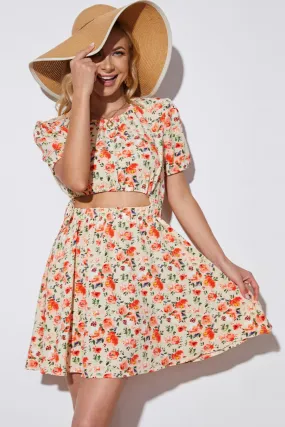 Chic Floral Cutout Dress: Perfect Summer Beach Wedding Guest Attire for Women