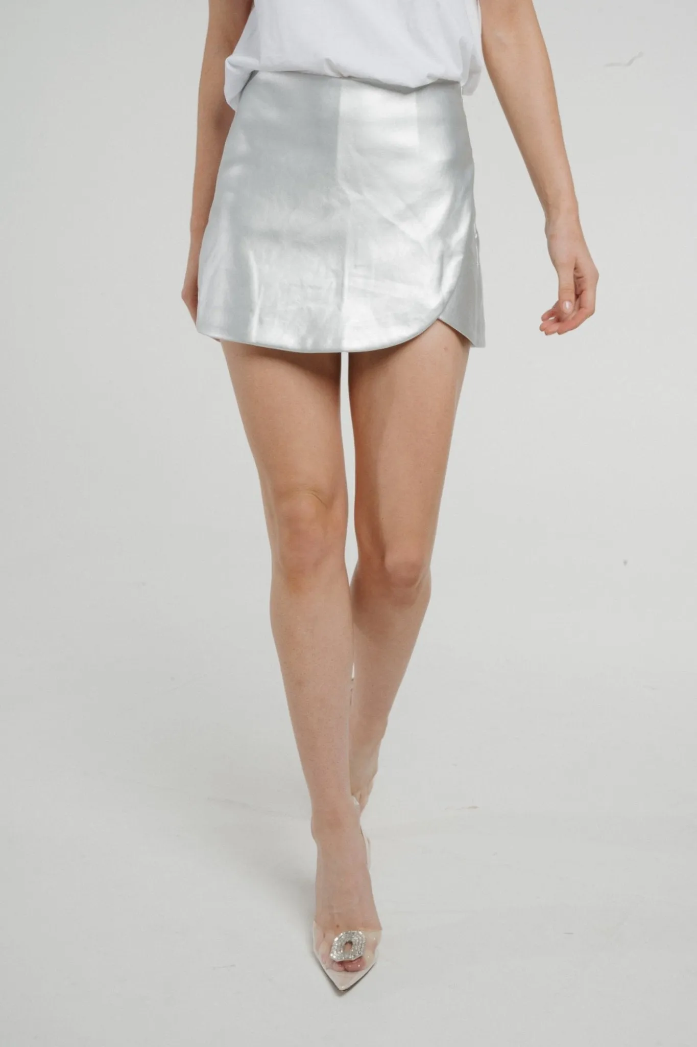 Cindy Wrap Skort In Silver