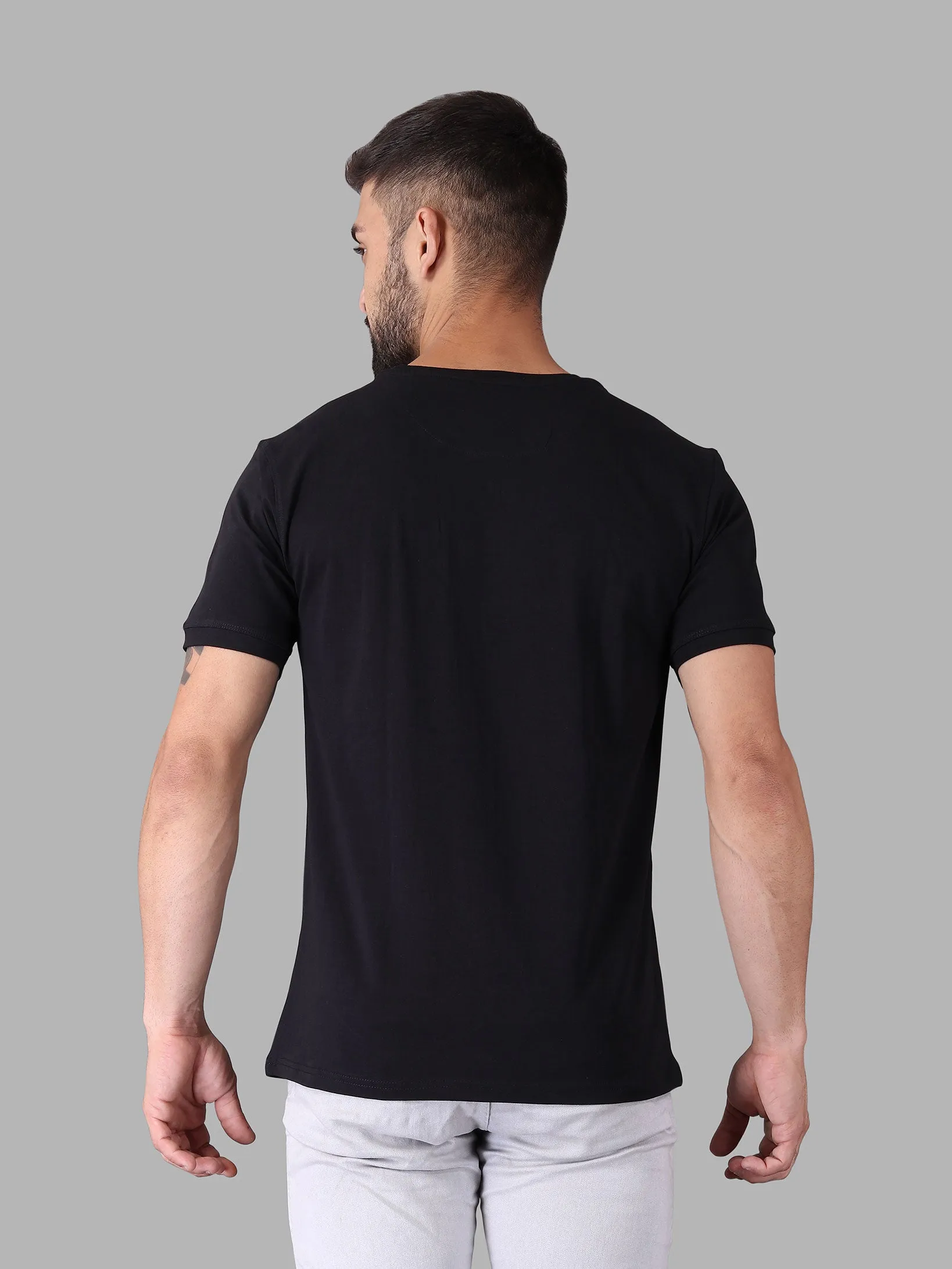 Contrast Crew Neck T Shirt