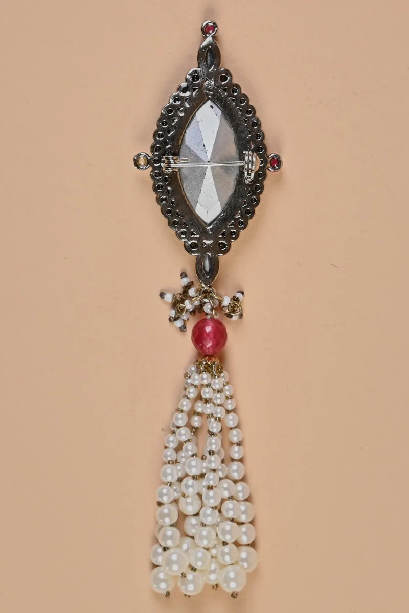 Crystal With Pearl Latkan