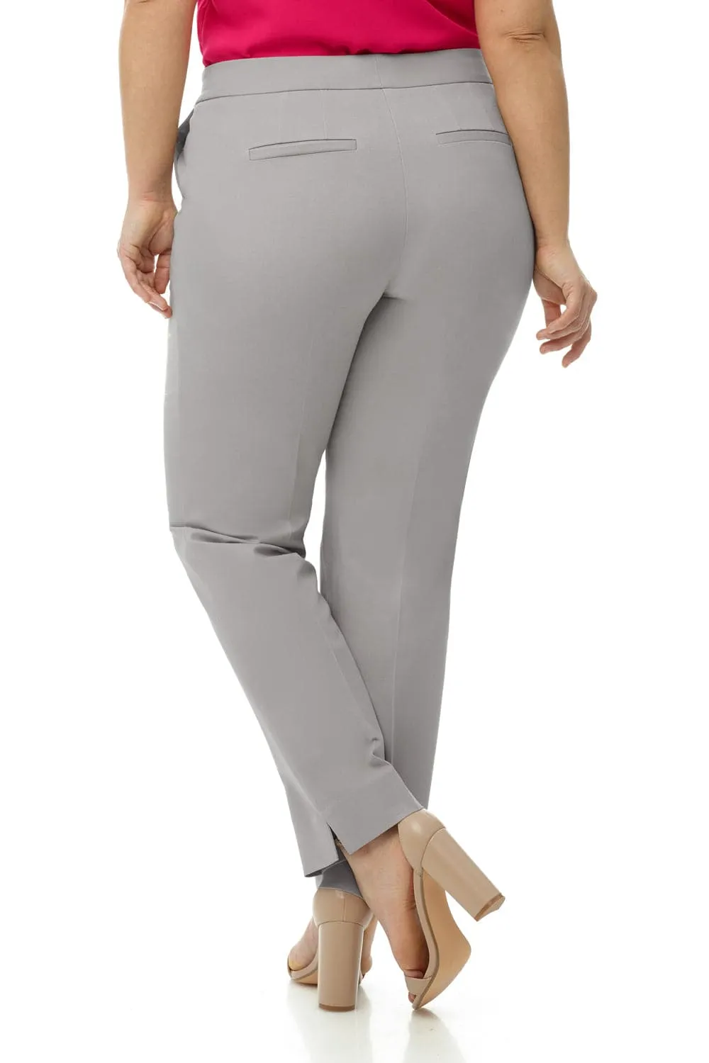 Curvy Tummy Control Work Pants with Real Front Pockets