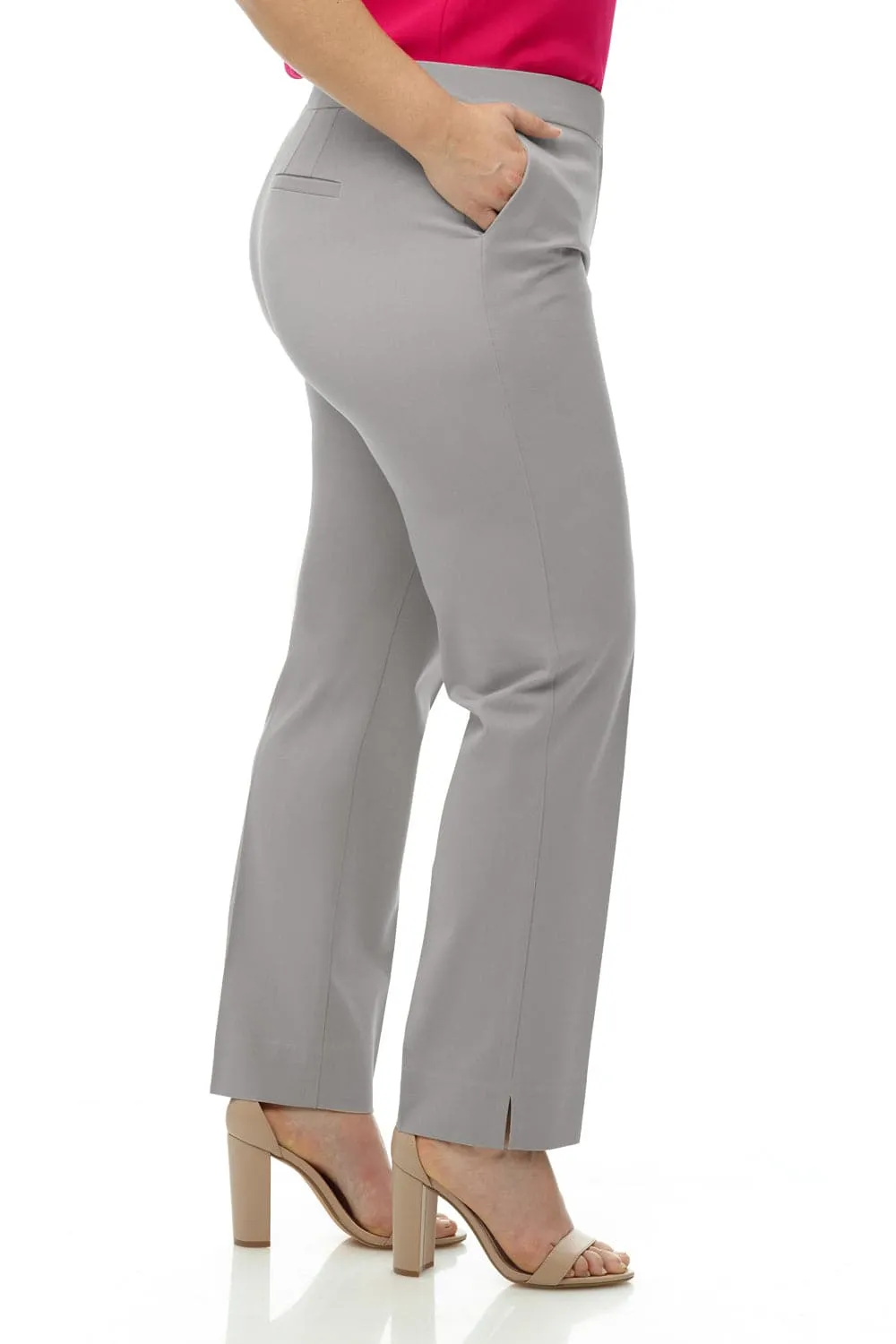 Curvy Tummy Control Work Pants with Real Front Pockets