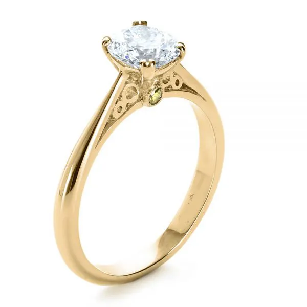 Custom Diamond Side Stone Engagement Ring [Setting Only] - EC072