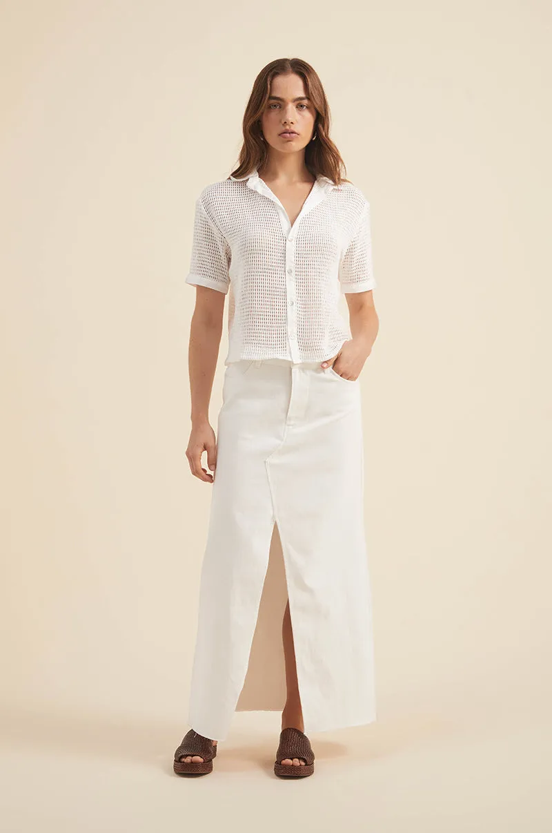 DAPHNE Shirt - soft white cotton