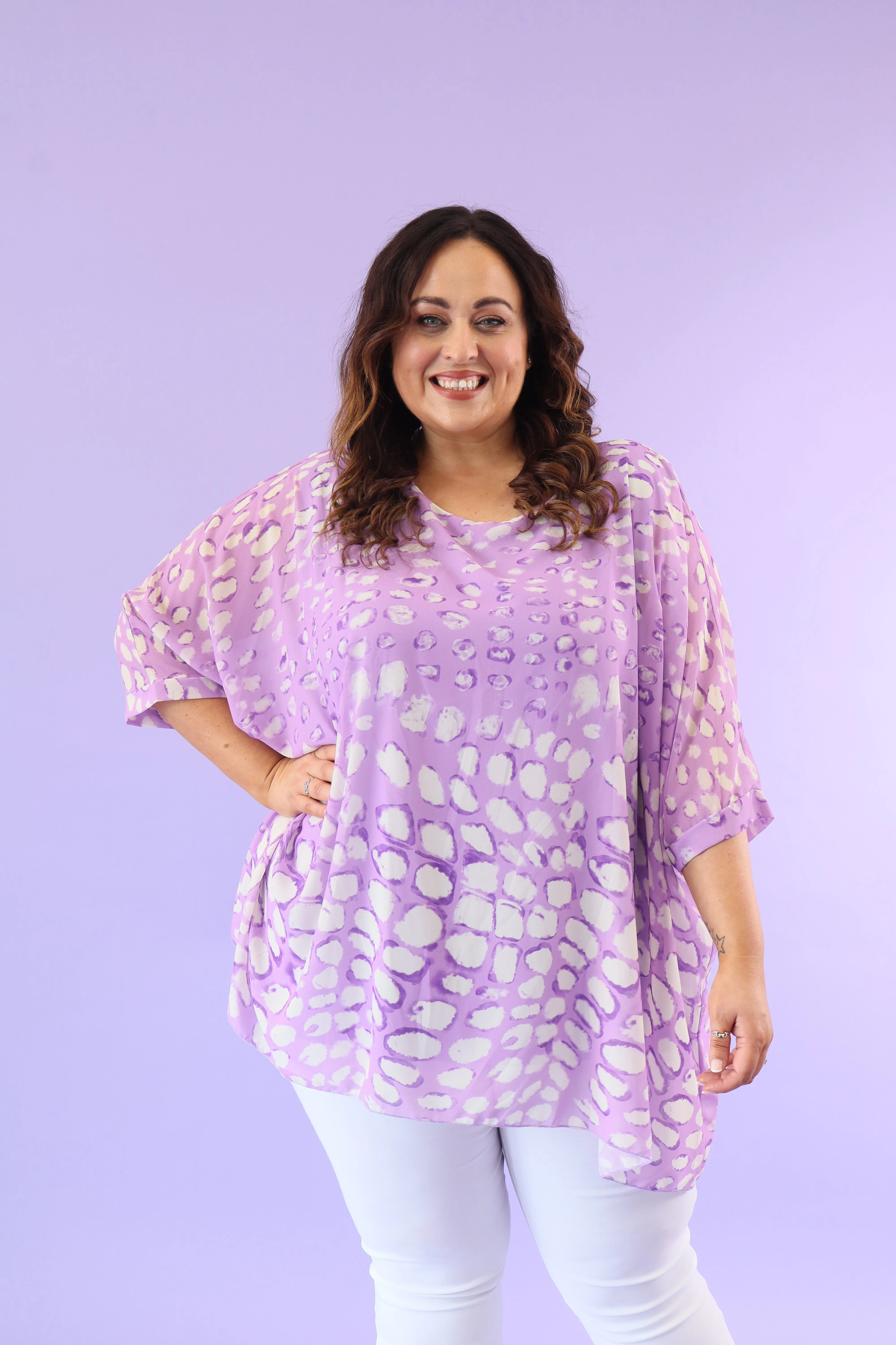 Dina Blouse in Purple