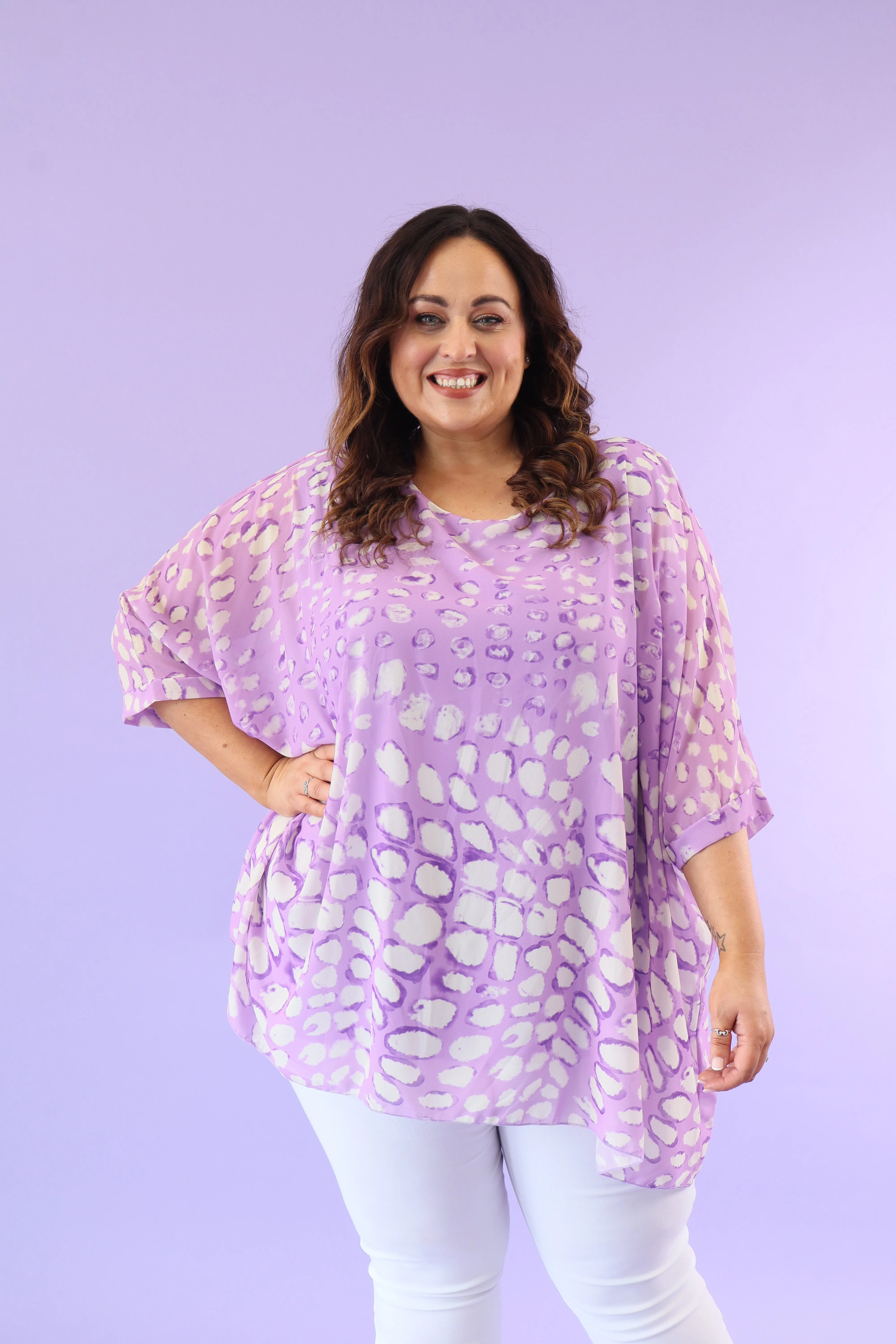 Dina Blouse in Purple