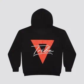 Dvine Tribe White On Red Hoodie - Black