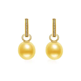 Elegant 18K Solid Gold South Sea Pearl Earrings KE00011