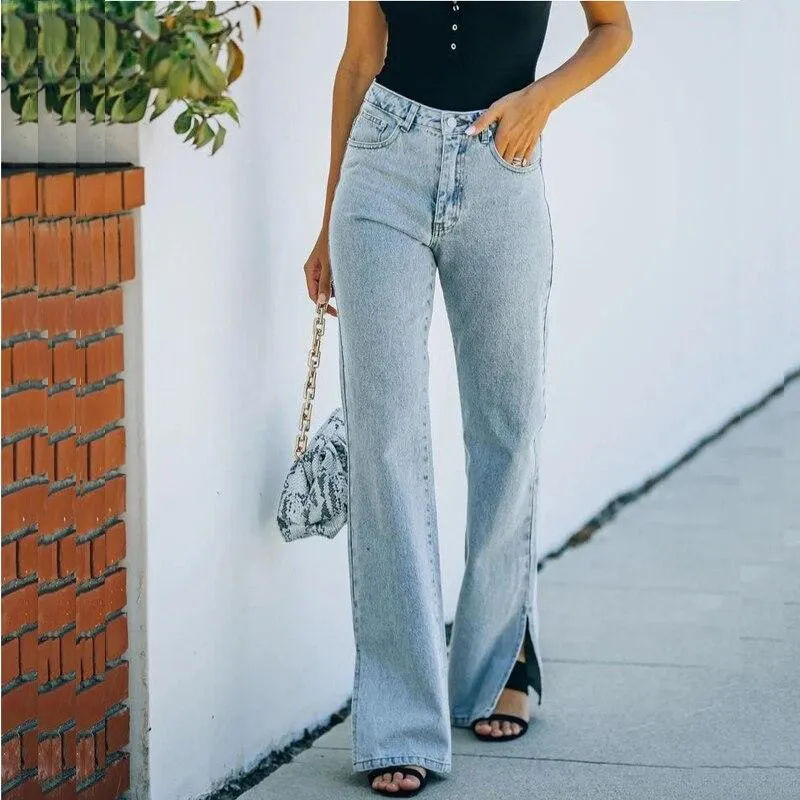 Elegant Vintage Loose Wide Straight Jeans