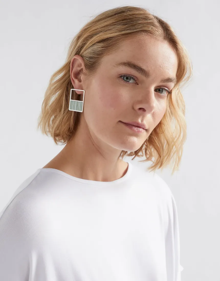 Elk - Dalli Earring Green/White