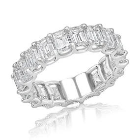 FAY 3-4 Carat Emerald Cut Diamond Eternity Band Lab Grown in Platinum 15 pointer VVS-VS/D-G By Mike Nekta SIZE 4-9