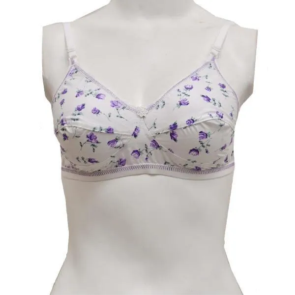 Floral Design Cotton Woven Summer Bra