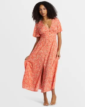 Floral Dreamer Maxi Dress - Papaya