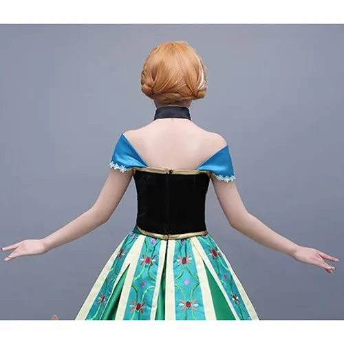 Frozen Anna Princess beautiful and elegant cosplay dress