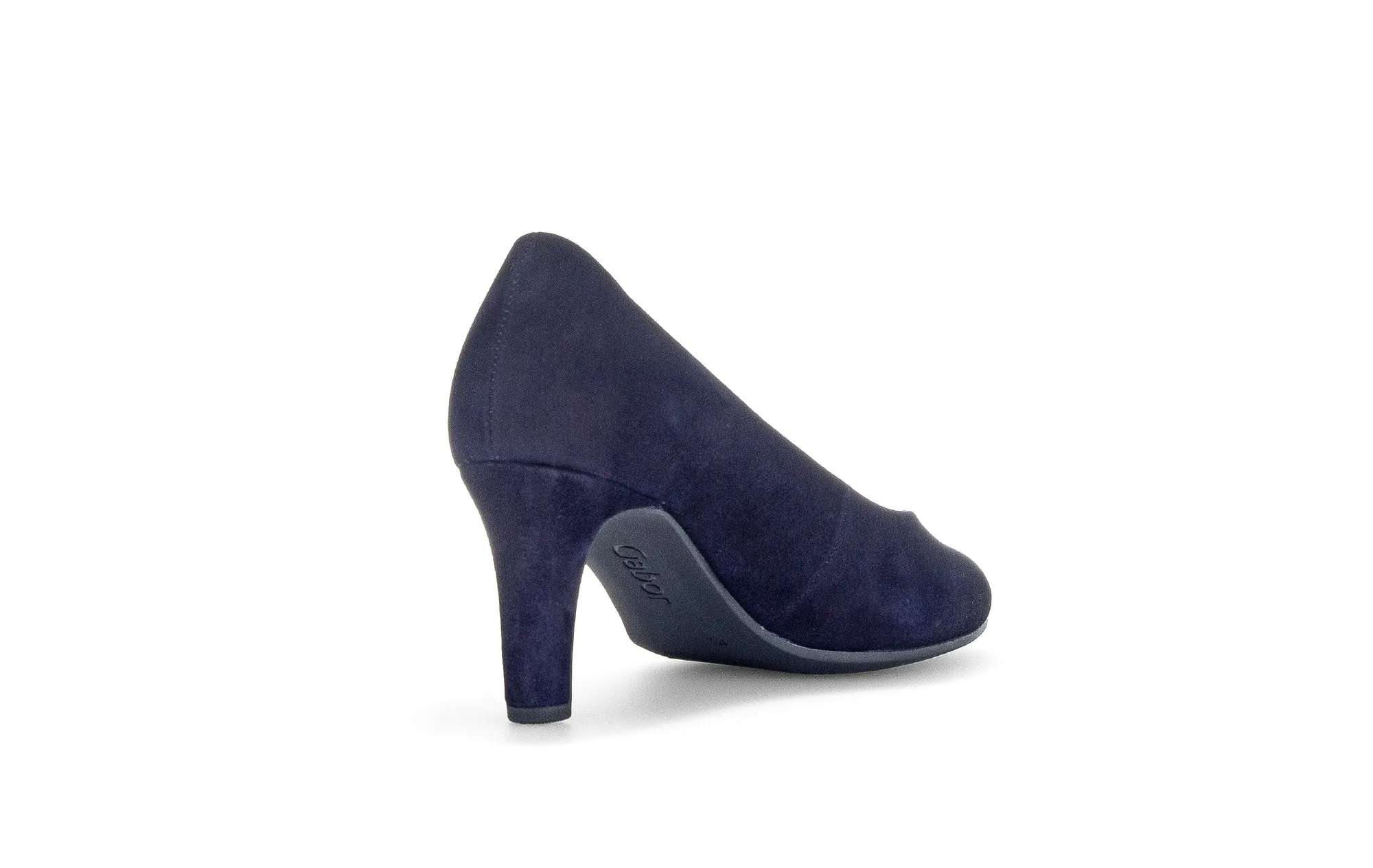 Gabor Navy Suede Court Shoe EDINA