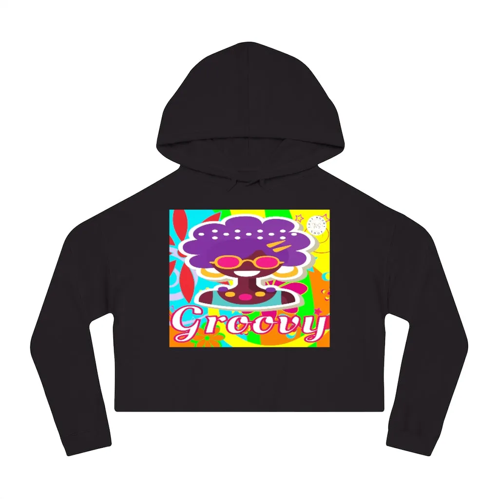 Groovy Hippie Cropped Hoodie