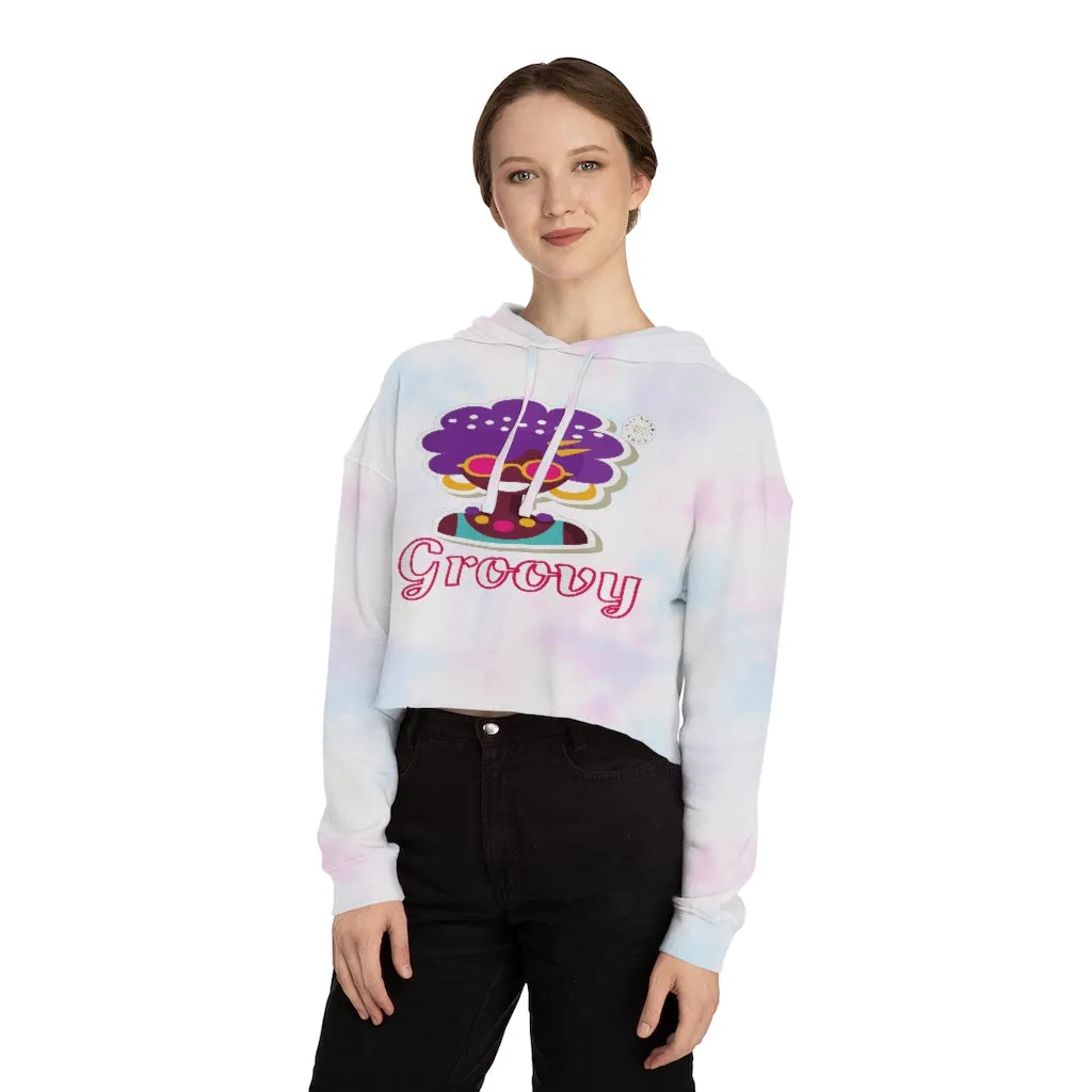 Groovy Hippie Cropped Hoodie