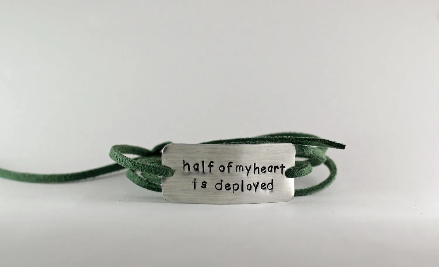 Half My Heart Is Deployed Wrap Bracelet