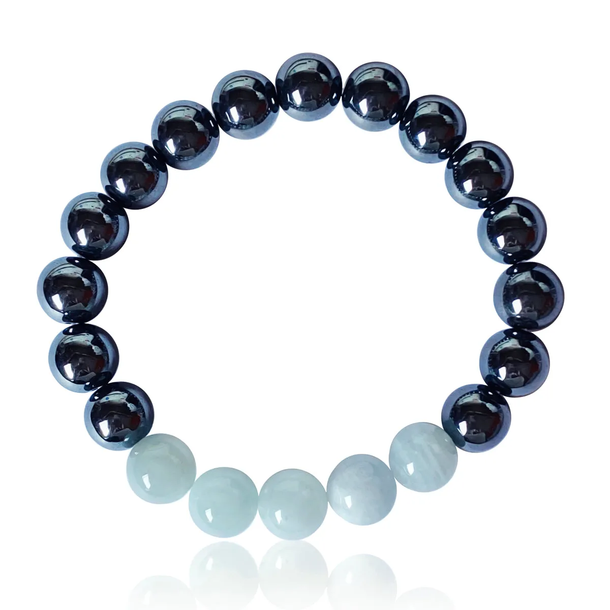 Hematite and Aquamarine Bracelet to Stimulate the Mind