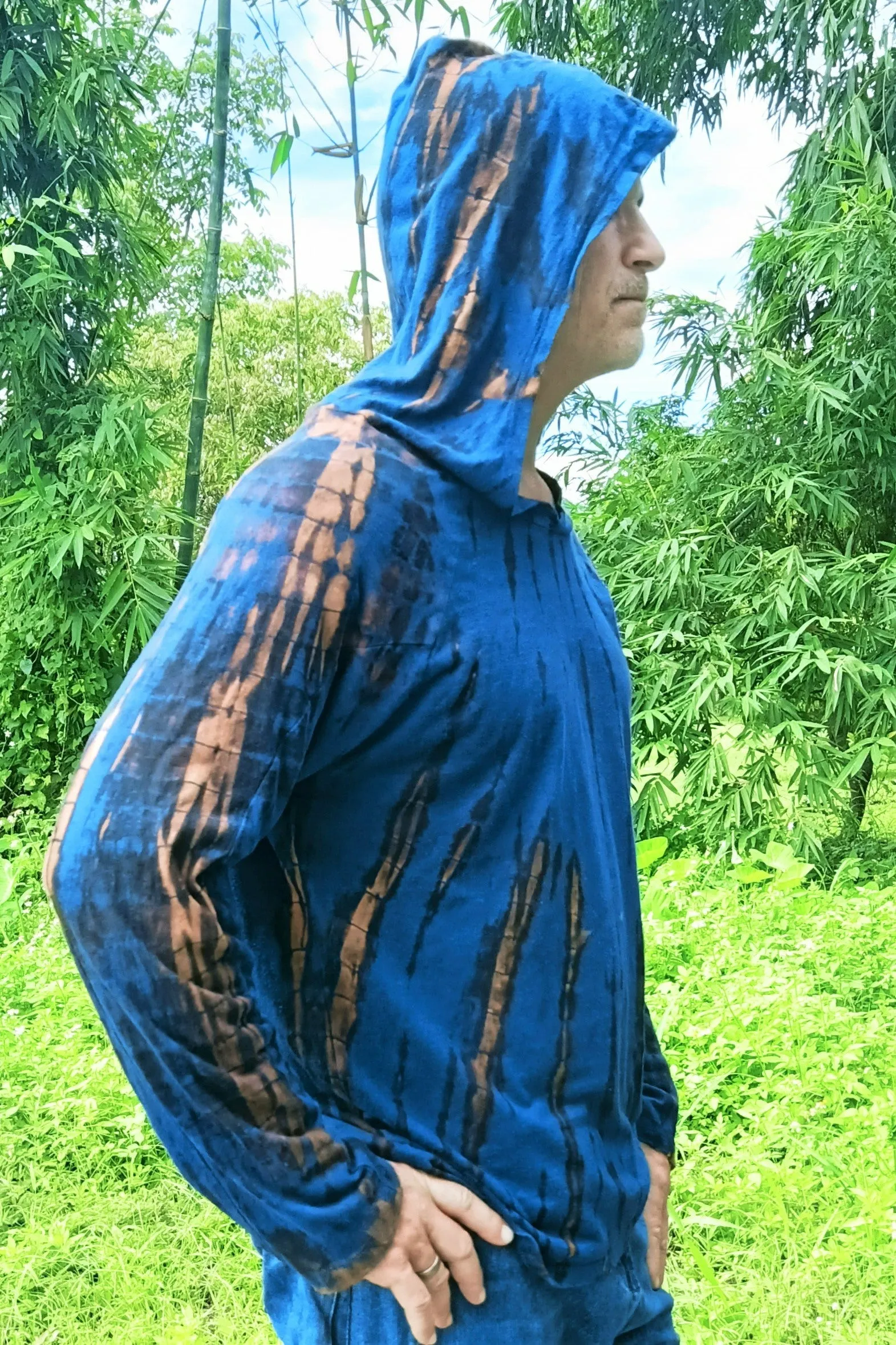 Hemp Hoody in Indigo Earth