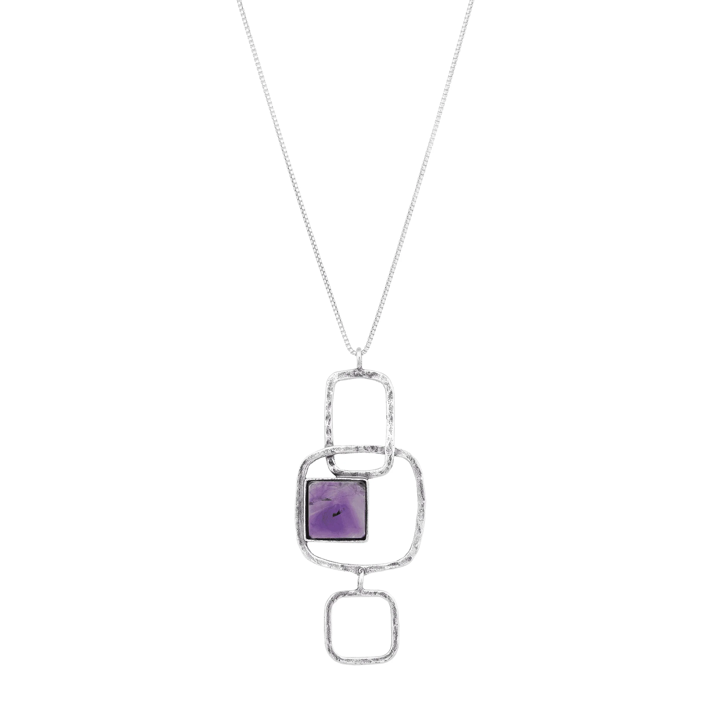 Iconic Amethyst Pendant Necklace in Sterling Silver Silpada