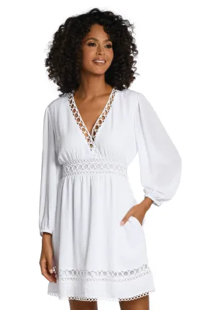 Illusion Covers V-Neck Dress Cover Up